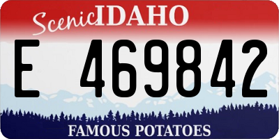 ID license plate E469842