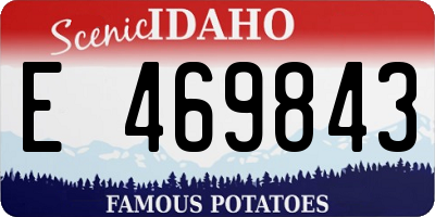 ID license plate E469843