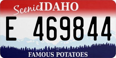 ID license plate E469844