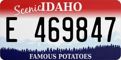 ID license plate E469847