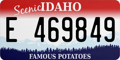 ID license plate E469849