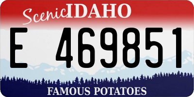 ID license plate E469851