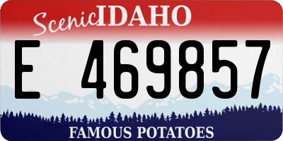 ID license plate E469857