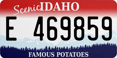 ID license plate E469859