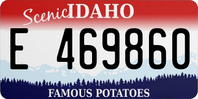 ID license plate E469860