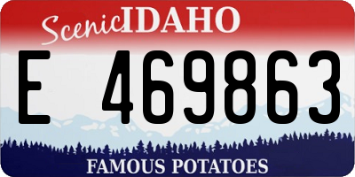 ID license plate E469863