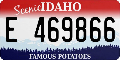 ID license plate E469866