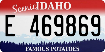 ID license plate E469869