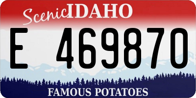 ID license plate E469870