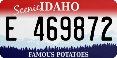 ID license plate E469872