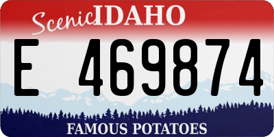 ID license plate E469874