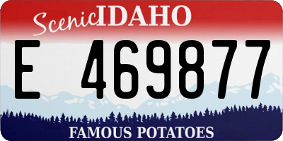 ID license plate E469877