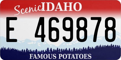 ID license plate E469878