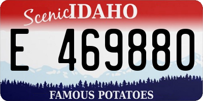 ID license plate E469880