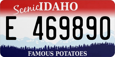 ID license plate E469890