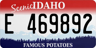ID license plate E469892