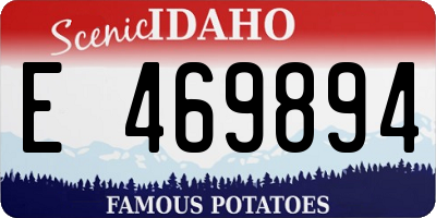 ID license plate E469894