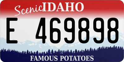 ID license plate E469898