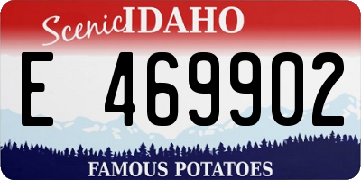 ID license plate E469902
