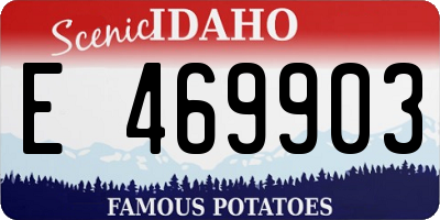 ID license plate E469903