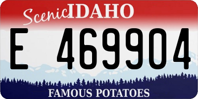 ID license plate E469904