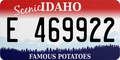 ID license plate E469922