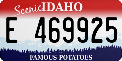 ID license plate E469925