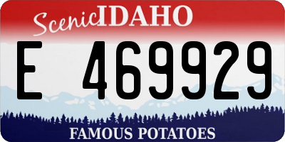 ID license plate E469929