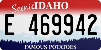 ID license plate E469942