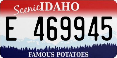 ID license plate E469945