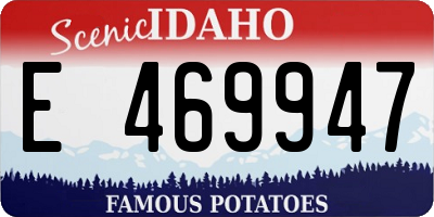 ID license plate E469947