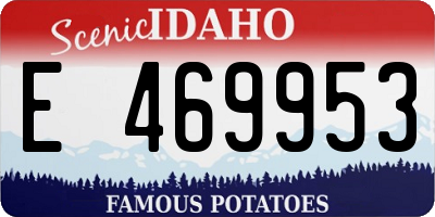 ID license plate E469953