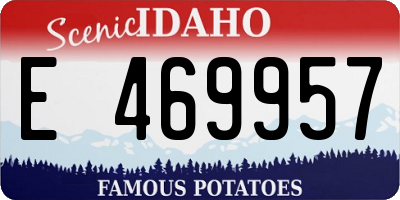 ID license plate E469957