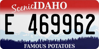 ID license plate E469962