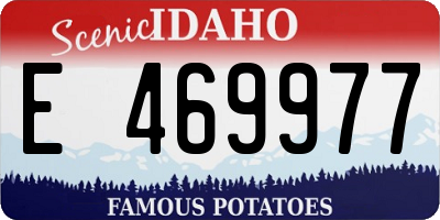 ID license plate E469977
