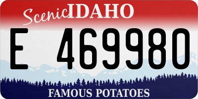 ID license plate E469980