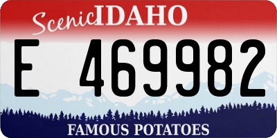 ID license plate E469982