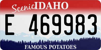 ID license plate E469983
