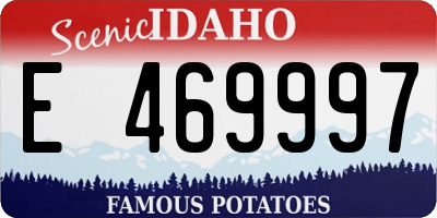 ID license plate E469997