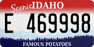 ID license plate E469998