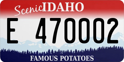 ID license plate E470002