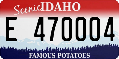 ID license plate E470004