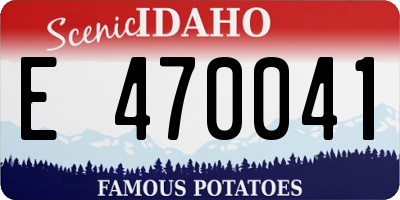 ID license plate E470041