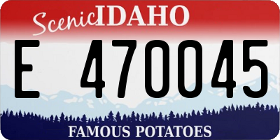 ID license plate E470045