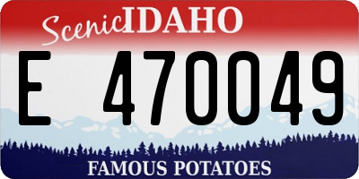 ID license plate E470049