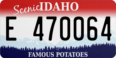 ID license plate E470064