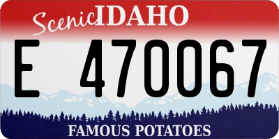 ID license plate E470067