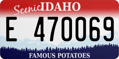 ID license plate E470069