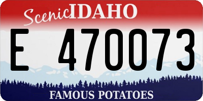 ID license plate E470073
