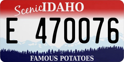 ID license plate E470076